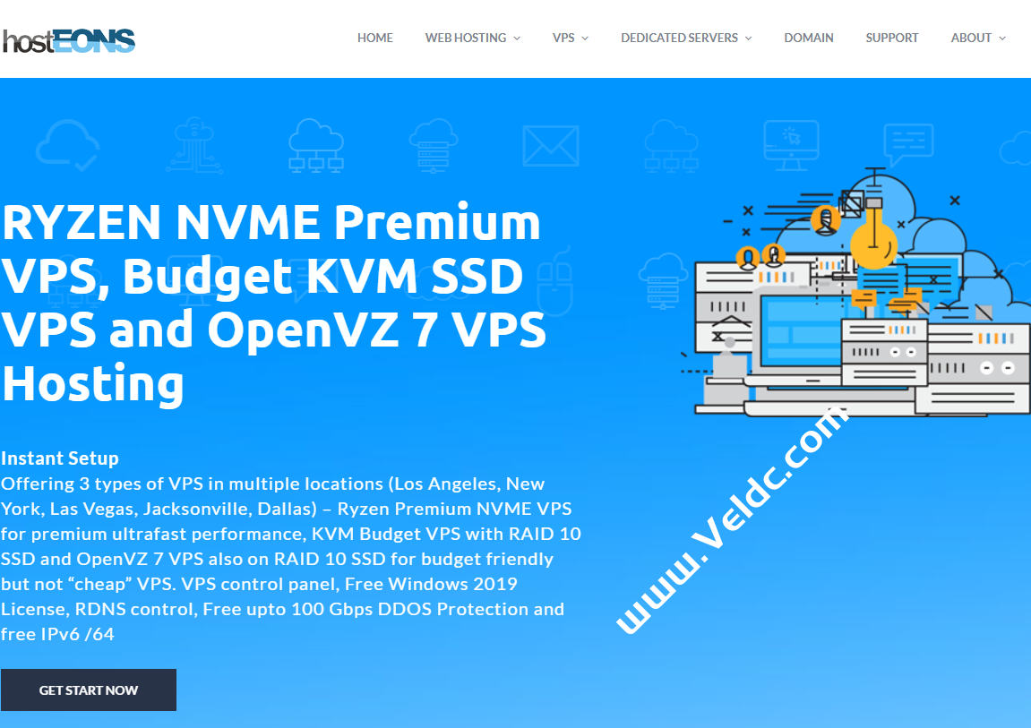 Hosteons：上线盐湖城VDS，2核8GB内存100GB NVMe存储，10Gbps@30TB，月付$8.99起缩略图